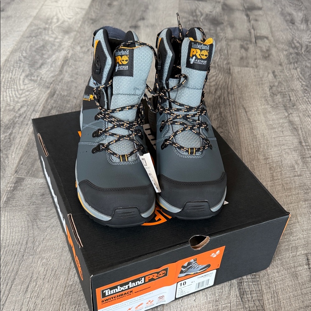 NWT Timberland PRO Men's Black and Gray Work Boots